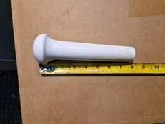 Coors USA Pestle 8″L X 2-1/4″ Dia Head White Unglazed Porcelain, 0 .9lbs, NOS.