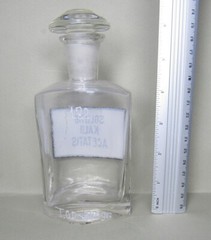 Vintage Medical Science Glass Bottle,Germany,SOLUTIO KALII ACETATIS