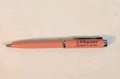 Pink Clip Diflucan Metal PEN Drug Rep Pharmaceutical Promo Medical Advertising