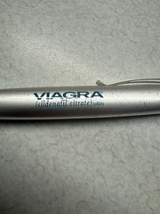 VIAGRA PENS Lot of 2 Metal Ball Point & Plastic Pharmaceutical Promo – Lot of 2