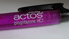 Actos Pioglitazone Promo Pen – Mixed Metal/Plastic – Rubber Grip – Med Wt