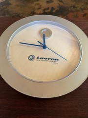 LIPITOR Wall Clock Drug Rep Promo 11.25” Silver/white/Blue Pharma Works