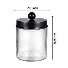 Amolliar 4 Pack Apothecary Jars Bathroom Vanity Storage Organizer S… Fast Ship
