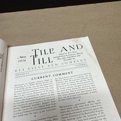 Tile And Till Magazine Eli Lilly And Company May 1934 Indianapolis Indiana