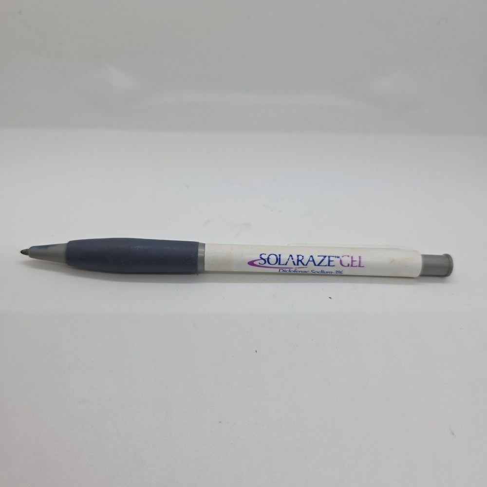 Solaraze Gel Promotional Pen – White/Navy Medical Advertising Collectible