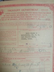 Tulsa History Opium Order Forms IRS 1936 OKLA Doctors Physicians Medical Book.