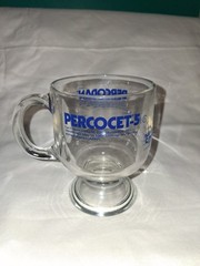 Rare Vintage Percocet/Percodan Footed Glass Mug