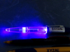 Lot of 4 Xyzal Drug Rep Pharmaceutical Promo Pens 1 Metal Light- Up in 2 Colors