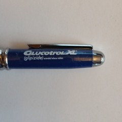 Glucotrol XL Glipizide Blue Pharmaceutical Promotional Ballpoint Pen