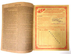 Series 1936 U.S. Internal Revenue OPIUM ORDER FORMS book from 1949 wb