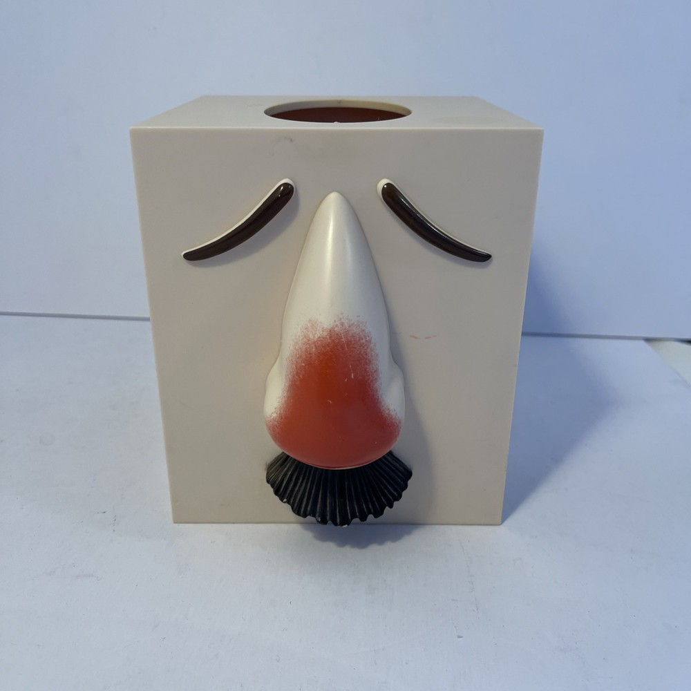 Tissue Box Cover Pharma Rep Advertising Sick Face Entex Puffs Plus Novelty Vtg