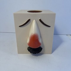Tissue Box Cover Pharma Rep Advertising Sick Face Entex Puffs Plus Novelty Vtg