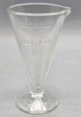 VINTAGE Zonite 3.5″ Clear Glass 2 TBSP Apothecary Measuring Beaker