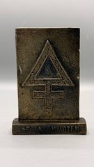 Vintage Tinactin Pharmaceutical Sulphur Symbol Metal Paperweight (1981)