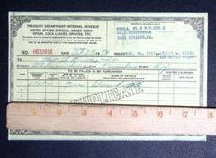 1948 Treasury Department Opium Coca Leaves Opiates Official Order Form