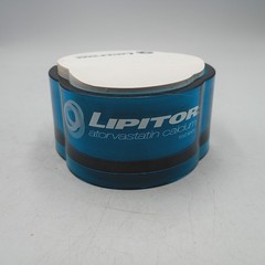 LIPITOR Drug RepAdvertising Sticky Note Pad Blue Acrylic Holder Pharmacy 2004