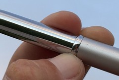 Vintage Pharma Rep Invega Silver Heavy Pen With Flashlight