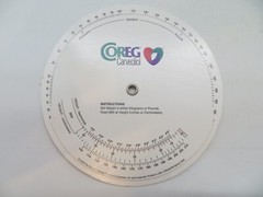 2002 Drug Rep Promo COREG Carvedilol BMI Calculator Wheel Dr. vtg