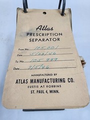 Prescription Atlas Rx Pad Paper Apothecary Druggist Pharmacy Medicine 1946