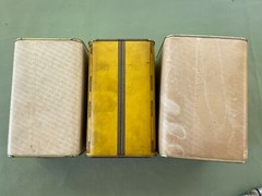 3 VINTAGE PENICK TIN CARDBOARD MEDICAL APOTHECARY PHARMACEUTICAL POWDER ALOES