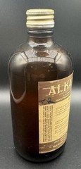 Vintage Alkalol Soothing Topical Mucus Solvent and Cleaner Full Brown Bottle