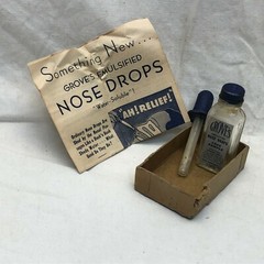Vintage Medical Bottle Grove Laboratories St Louis MO. Original Box Directions