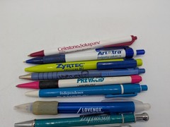 Pharmaceutical Advertising Promo Lot Of 16 Pens Ultracet Lovenox Zyrtec Prevacid