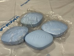 RARE Pfizer Viagra FOUR Blue Pill promotional Stress balls Pharmaceutical
