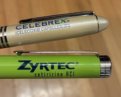 Lot: 20 Pharmaceutical Drug Rep Pens: Allegra Zyrtec Celebrex Plavix J&J etc