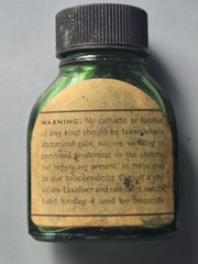 VINTAGE APOTHECARY MCKESSONS HINKLE’S PILL JAR WITH CONTENTS