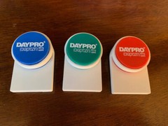Vintage  3 Daypro Drug Rep Pushbutton Magnetic clips, pharmaceuticals
