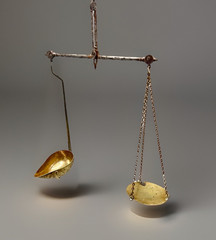 Early 19th Century Apothecary Spice Gem Balance Scales Handheld Brass & Steel