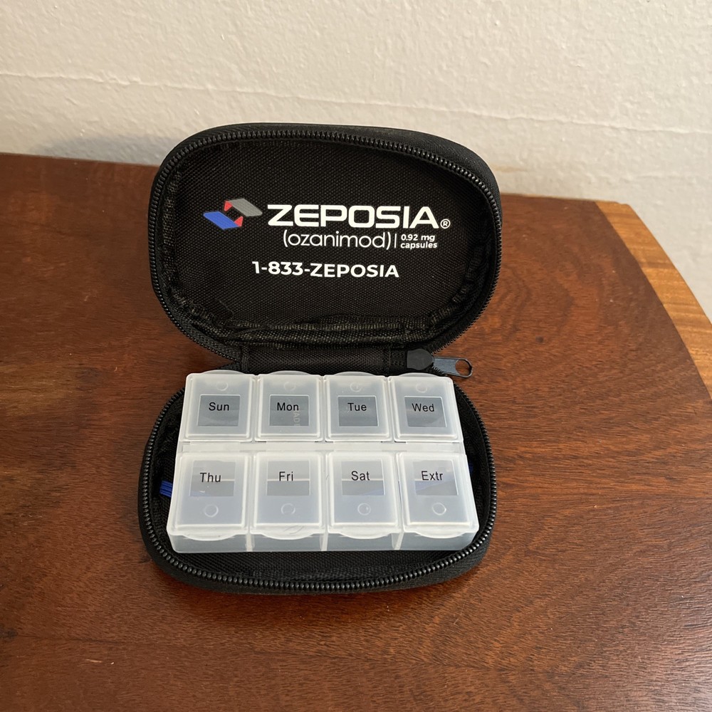 ZEPOSIA Drug Rep Promo Advertisement 7-Day Pill Storage Container Travel Case