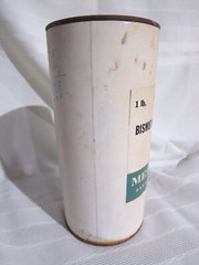 Vintage Merck & Co Bismuth Subcarbonate Cardboard Container Metal Lid & Bottom