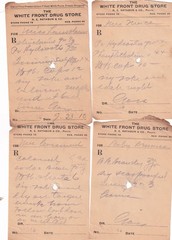(26) Physician’s Prescriptions Early 1900’s Hand Written White Front Drug Store