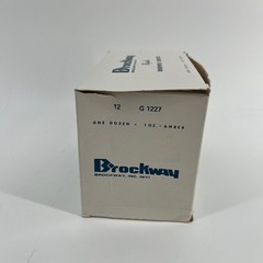 Brockway Dropper Service Amber Glass Bottles 1oz 12 Pack Vintage