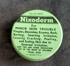 Old Advertising Sample Medicine Tin NIXODERM Knox Laboratories London England