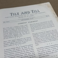 Tile And Till Magazine Eli Lilly And Company September 1939 Indianapolis Indiana