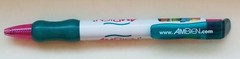 Ambien TEAL Gripper Drug Rep Ink Pen Pharmaceutical Promo Collectible Advert NEW