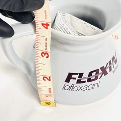 VTG FLOXIN Ofloxacin Pharmaceutical Advertising Ceramic Urinal Mug Medical Promo