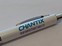 Chantix Metal PEN Drug Rep Pharmaceutical Promo Med Advertising Anti Smoking
