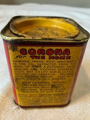 Vintage Corona Wool Fat Compound Tin Container
