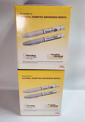 Rare Humalog Tissue Box Pharmaceutical Drug Rep Promotional Set 2 New Eli Lilly
