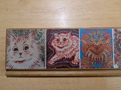 Rare Vintage Louis Wain „Kaleidoscope Cats“ Thorazine Stelazine Pencil Holder…