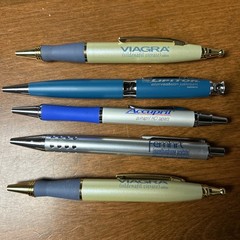 Rare Viagra Gold Blue Lipitor More! Drug Rep Pen Ballpoint Heavy Metal Lot of 5