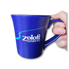 Zoloft Pharmaceutical Collectible Pharma Rep Advertising Blue Coffee Mug
