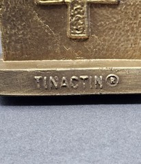Pair Of Vintage Metal Paperweights With Tinactin Advertisement (1978 & 1981)