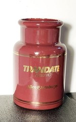 Vintage Pharmaceutical Advertisement Container „TRANDATE“ – Glaxo- Burgundy Gold