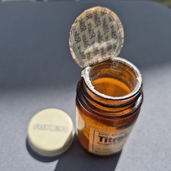 Vintage Titralac Antacid Bottle Riker Labs 3M Glass Pharmacy Apothecary Prop