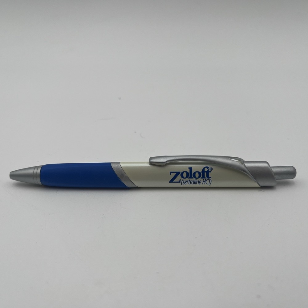 Zoloft Metal Drug Rep Pharmaceutical Promo Advertising PEN Click grip Ink Nurse